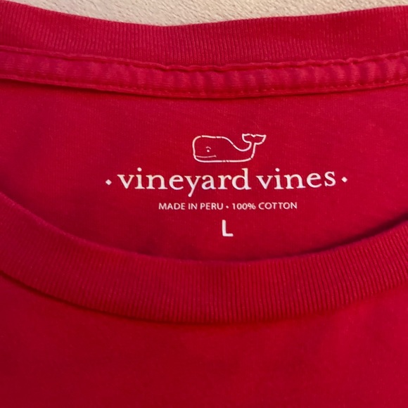 Vineyard Vines Red Flag Long-sleeve Pocket Tee Size L Like New - Picture 4 of 5